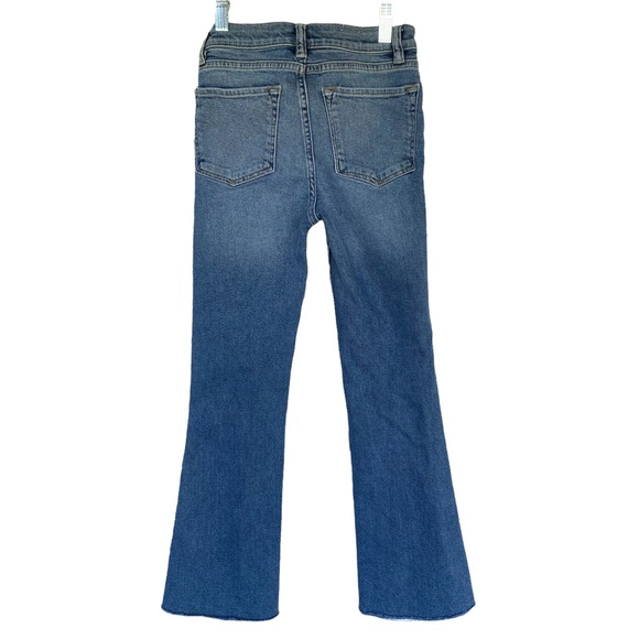 All Saints Zoe Cropped Bootcut Jeans in Light Indigo Blue - Picture 8 of 9